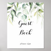 Eukalyptus Greenerenerity Gästebuchzeichen Poster (Vorne)