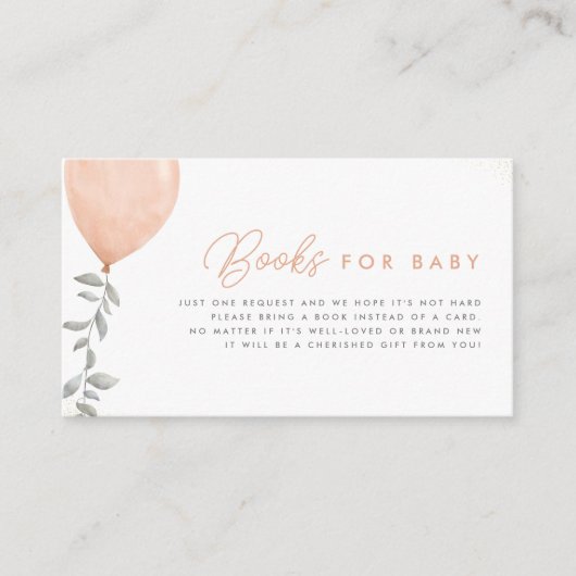 Eukalyptus Greenerenery Balloon Bücher für Baby Begleitkarte (Vorderseite)