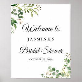 Eukalyptus Greenerenery Blätter Chic Brautparty Si Poster