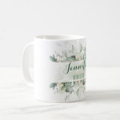 Eukalyptus Greenerenery Blätter Custom Bridesmaid  Kaffeetasse (Vorderseite Links)