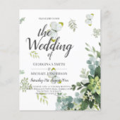 Eukalyptus Greenerenery Blätter Emerald Wedding Flyer (Vorne)