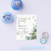 Eukalyptus Greenerenery Blätter Emerald Wedding Flyer (Einzeln)