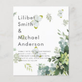 Eukalyptus Greenerenery Blätter Emerald Wedding Flyer (Vorne)