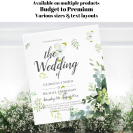 Eukalyptus Greenerenery Blätter Emerald Wedding Flyer