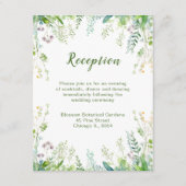 Eukalyptus Greenerenery Blätter Hochzeitempfang Begleitkarte (Vorderseite)