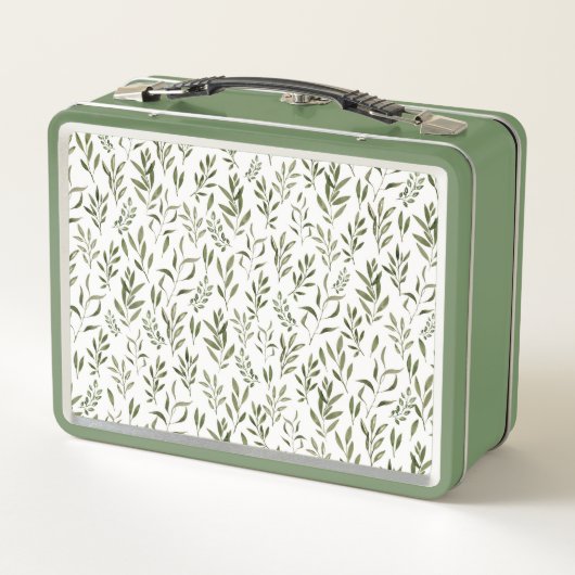 Eukalyptus Greenerenery-Blätter Muster  Metall Brotdose (Rückseite)