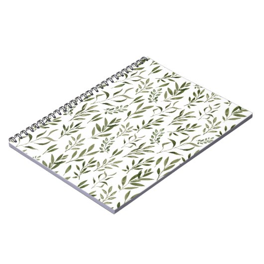 Eukalyptus Greenerenery-Blätter Muster Notizblock (Linke Seite)