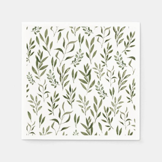 Eukalyptus Greenerenery-Blätter Muster Serviette (Vorderseite)