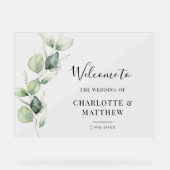 Eukalyptus Greenerenery Blätter Watecolor Wedding Acrylschild (Vorderseite)