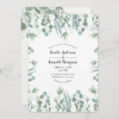 Eukalyptus Greenerenery Blätter Wedding Einladung (Vorne/Hinten)