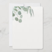 Eukalyptus Greenerenery Blätter Wedding Einladung (Rückseite)