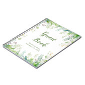 Eukalyptus Greenerenery Blätter Wedding Guest Book Notizblock (Linke Seite)