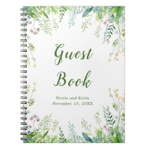 Eukalyptus Greenerenery Blätter Wedding Guest Book Notizblock