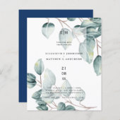 Eukalyptus Greenerenery Blätter Wedding Invites (Vorne/Hinten)