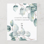 Eukalyptus Greenerenery Blätter Wedding Invites (Vorderseite)