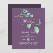 Eukalyptus Greenerenery Blätter Wedding Invites (Vorne/Hinten)