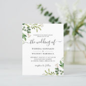 Eukalyptus Greenerenery Blätter Wedding Invites (Stehend Vorderseite)