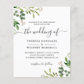 Eukalyptus Greenerenery Blätter Wedding Invites (Vorderseite)