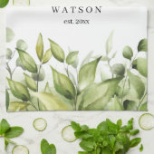 Eukalyptus Greenerenery Blush Modernes Trendy Scri Geschirrtuch (Gefaltet)