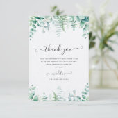 Eukalyptus Greenerenery Brautparty Danke Karte (Stehend Vorderseite)