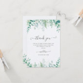 Eukalyptus Greenerenery Brautparty Danke Karte (Vorderseite/Rückseite Beispiel)
