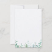 Eukalyptus Greenerenery Brautparty Danke Karte (Rückseite)