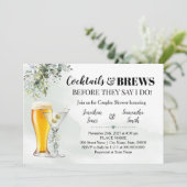 Eukalyptus Greenerenery Cocktails & Brews Dusche I Einladung (Stehend Vorderseite)