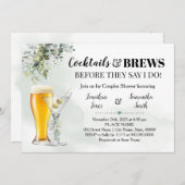 Eukalyptus Greenerenery Cocktails & Brews Dusche I Einladung (Vorne/Hinten)