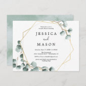 Eukalyptus Greenerenery Couples Dusche Einladung Postkarte (Vorne/Hinten)