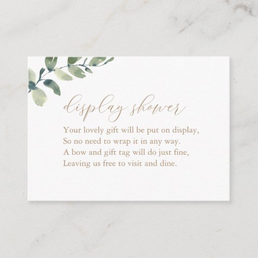 Eukalyptus Greenerenery Display Shower Enclosure C Begleitkarte (Vorderseite)