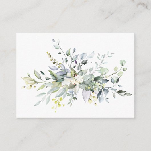 Eukalyptus Greenerenery-Duschkarte für Wasserfarbe Begleitkarte (Rückseite)