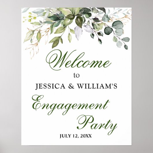 Eukalyptus Greenerenery Engagement Party Poster (Vorne)