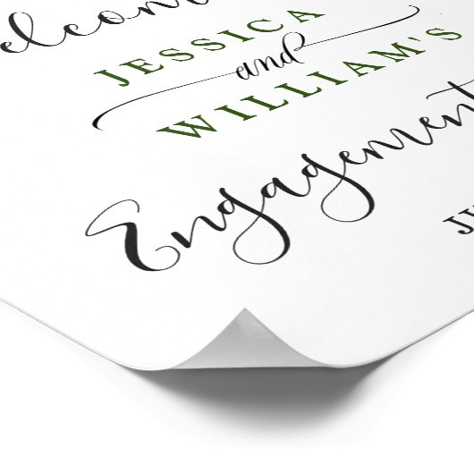 Eukalyptus Greenerenery Engagement Party Poster (Ecke)