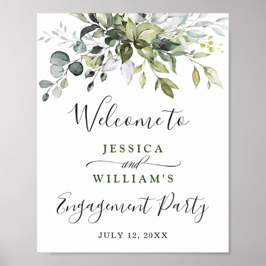 Eukalyptus Greenerenery Engagement Party Poster (Vorne)