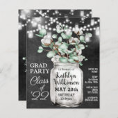 Eukalyptus Greenerenery GRAD Party Einladung (Vorne/Hinten)
