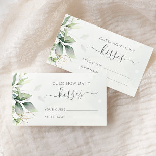 Eukalyptus Greenerenery Guess Wie viele Kisses Gam Begleitkarte