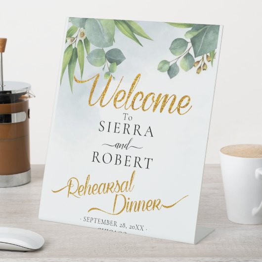 Eukalyptus Greenerenery Probe Abendessen Begrüßung Sockelschild (In Situ)