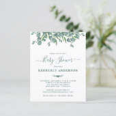 Eukalyptus Greenerenery Sage Baby Shower Einladung (Stehend Vorderseite)