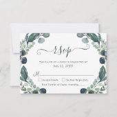 Eukalyptus Greenerenery Script Wedding RSVP (Vorderseite)