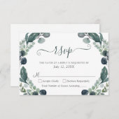 Eukalyptus Greenerenery Script Wedding RSVP (Vorne/Hinten)