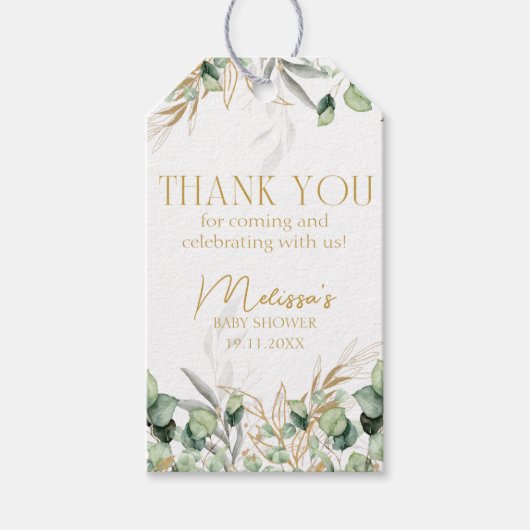 Eukalyptus Greenerenery Vielen Dank für Ihr Intere Geschenkanhänger (Vorderseite)