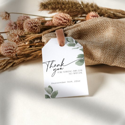 Eukalyptus Greenerenery Vielen Dank Sage Brautpart Geschenkanhänger