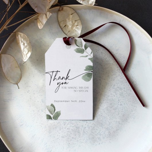 Eukalyptus Greenerenery Vielen Dank Sage Brautpart Geschenkanhänger