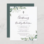 Eukalyptus Greenerening Einladung (Vorne/Hinten)