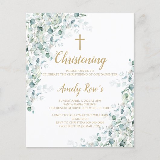 Eukalyptus Greenerening Einladung (Vorderseite)