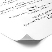 Eukalyptus Greeneria Wedding Drinks Menu für Wasse Poster (Ecke)