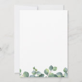 Eukalyptus Greenerie Hochzeit Einladung (Rückseite)