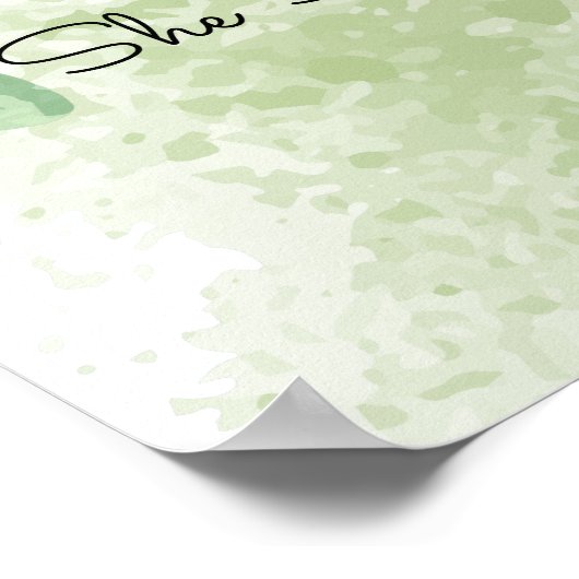 Eukalyptus Greenerity Best Day Wedding Poster (Ecke)