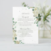 Eukalyptus Greenerity Blätter Elegante Hochzeit de Begleitkarte (Stehend Vorderseite)