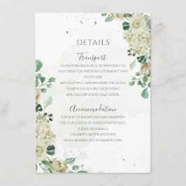 Eukalyptus Greenerity Blätter Elegante Hochzeit de Begleitkarte